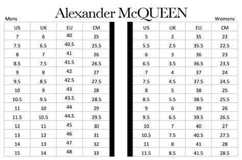 alexander mcqueen shoe size chart|alexander mcqueen men's size 8.